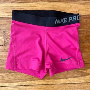 NWOT Nike Pro Dri-FIT 3” shorts XS hot pink